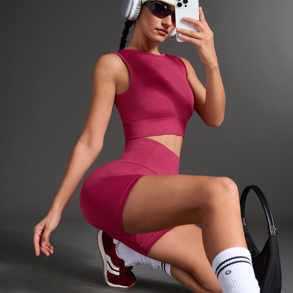 Amazon Yoga Shorts Summer Running Tight Sports Women's High-Waisted Fitness Shorts High Elasticity Butt-Lifting Quick-Dry Social Buzz eSIMs