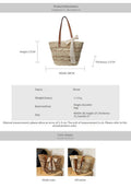 Womens Large-Capacity Stylish Woven Tote For Vacation