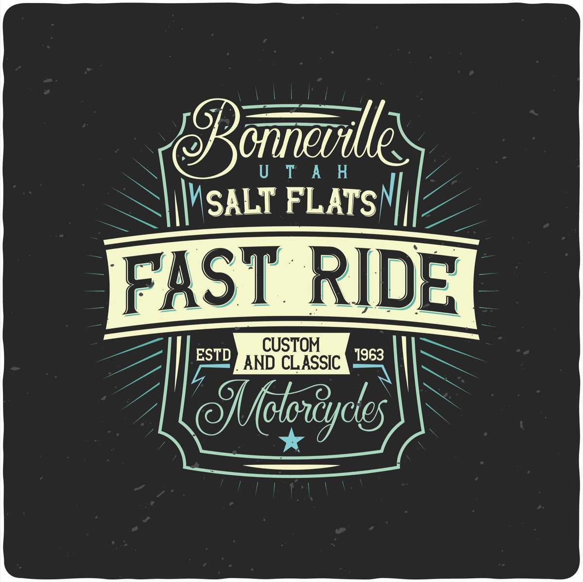 Fast Ride Men's Bamboo Viscose/Organic Cotton Short Sleeve Graphic T-Shirt Spun Bamboo