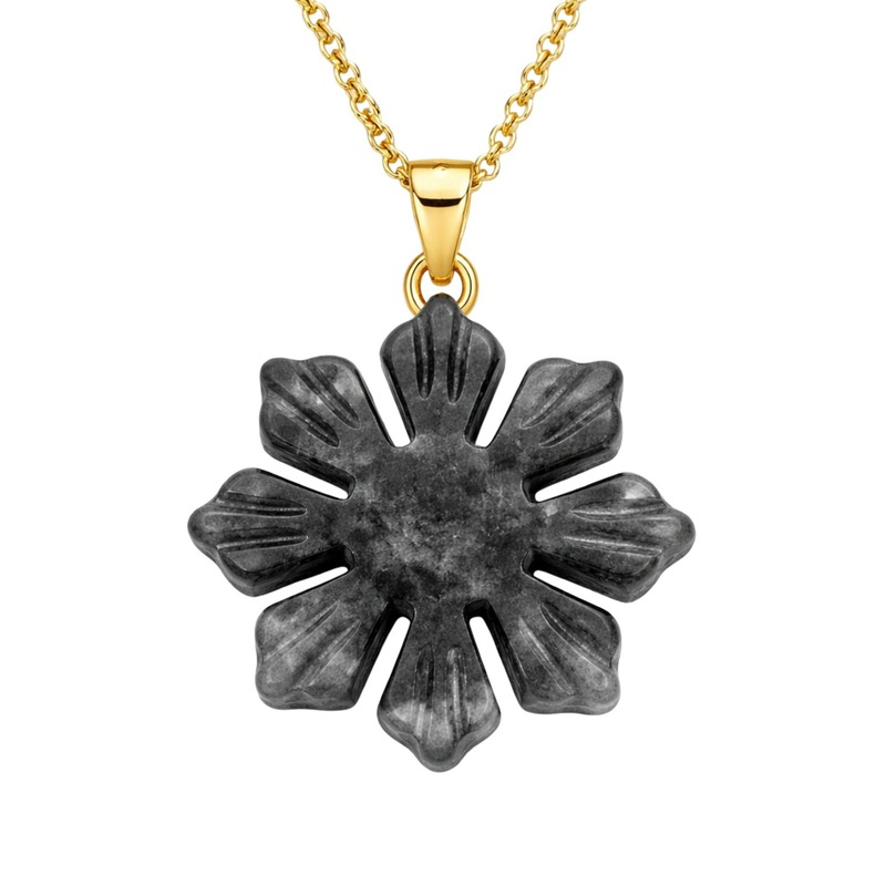 Filipino Sun Black Jade Pendant