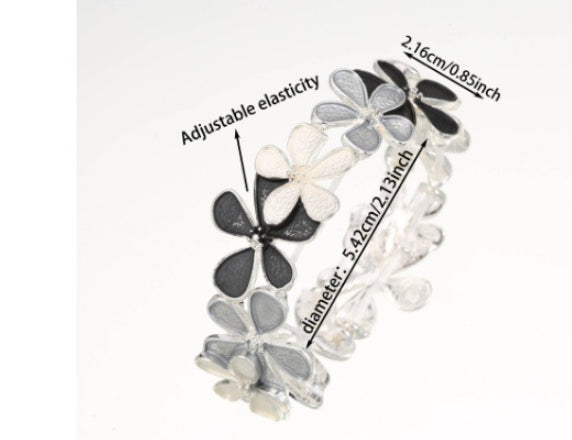 Flower Elastic Bracelet Women's High-grade Alloy Hand Bracelet