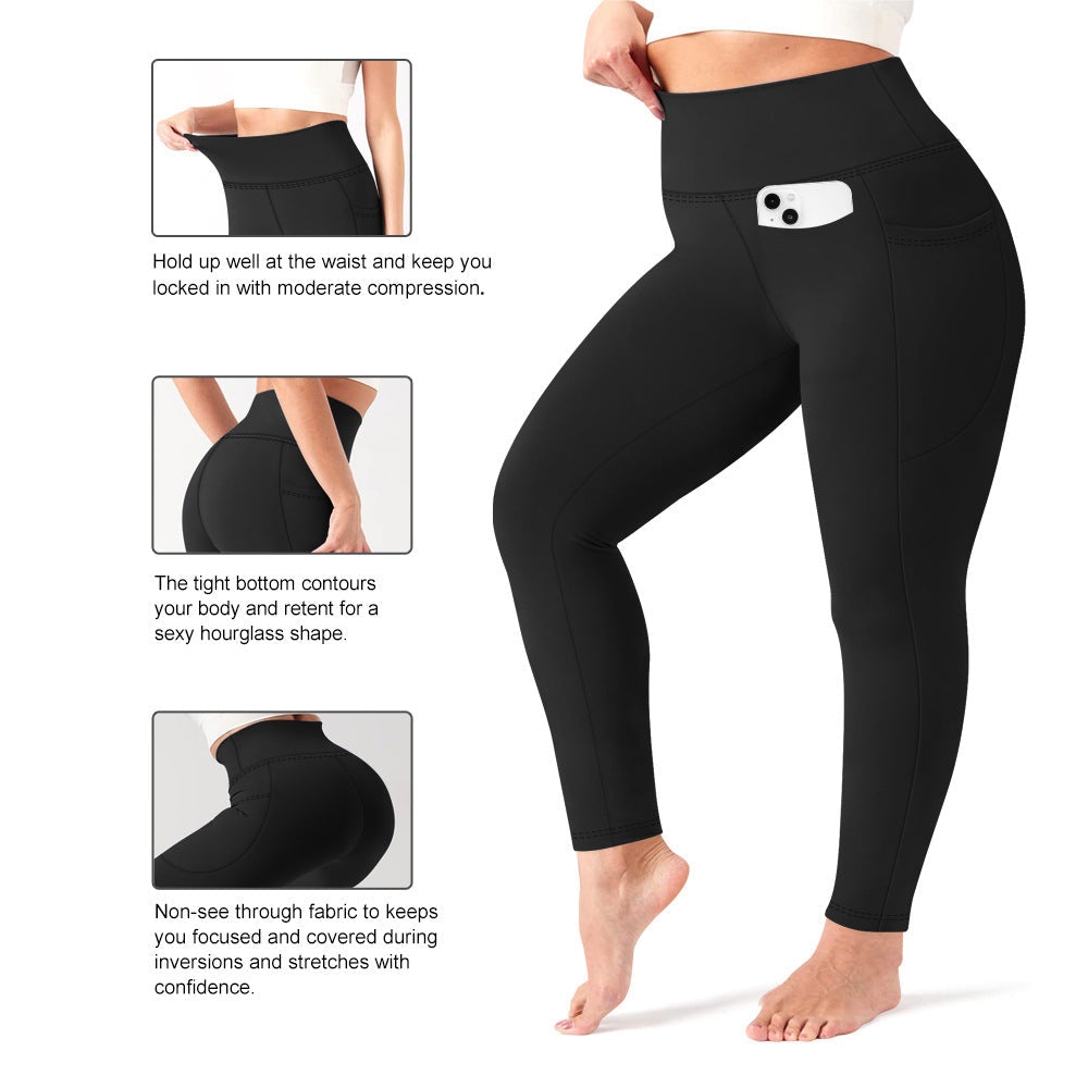 Cross-border European Code Plus Size Yoga Pants Women 300kg High Waist Abdomen European And American Sports High Elastic Tight Plus Size Yoga Pants Social Buzz eSIMs