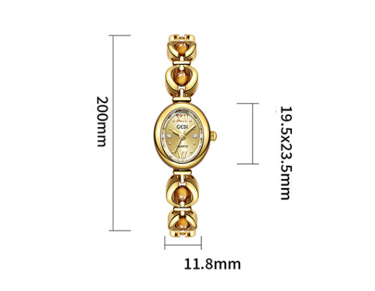 Gedi National Style Emerald Good-looking Bracelet Watch Niche High-grade Light Luxury Shell Pearls Exquisite Women's Quartz Watch