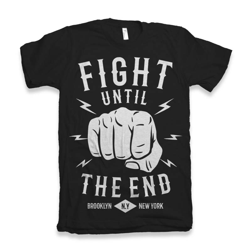 Fight Until Men's Bamboo Viscose/Organic Cotton Short Sleeve Graphic T-Shirt Spun Bamboo
