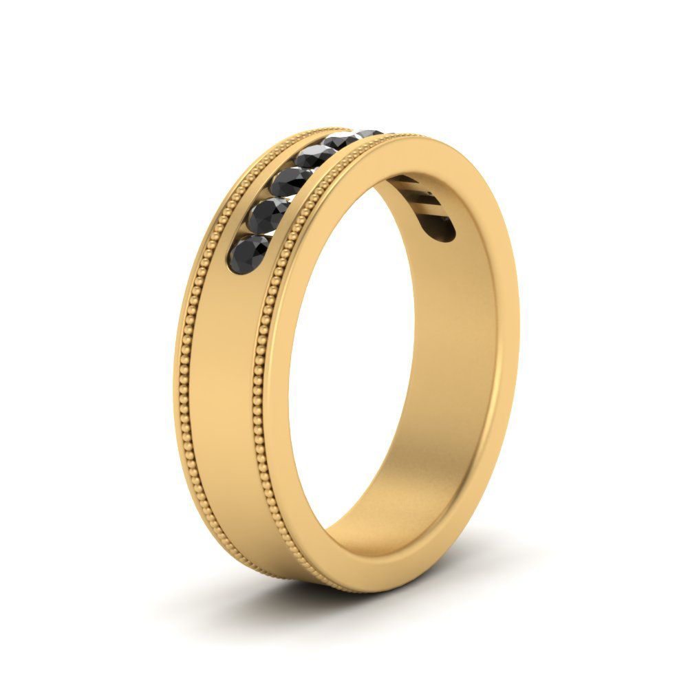 Flat Milgrain Mens Promise Band
