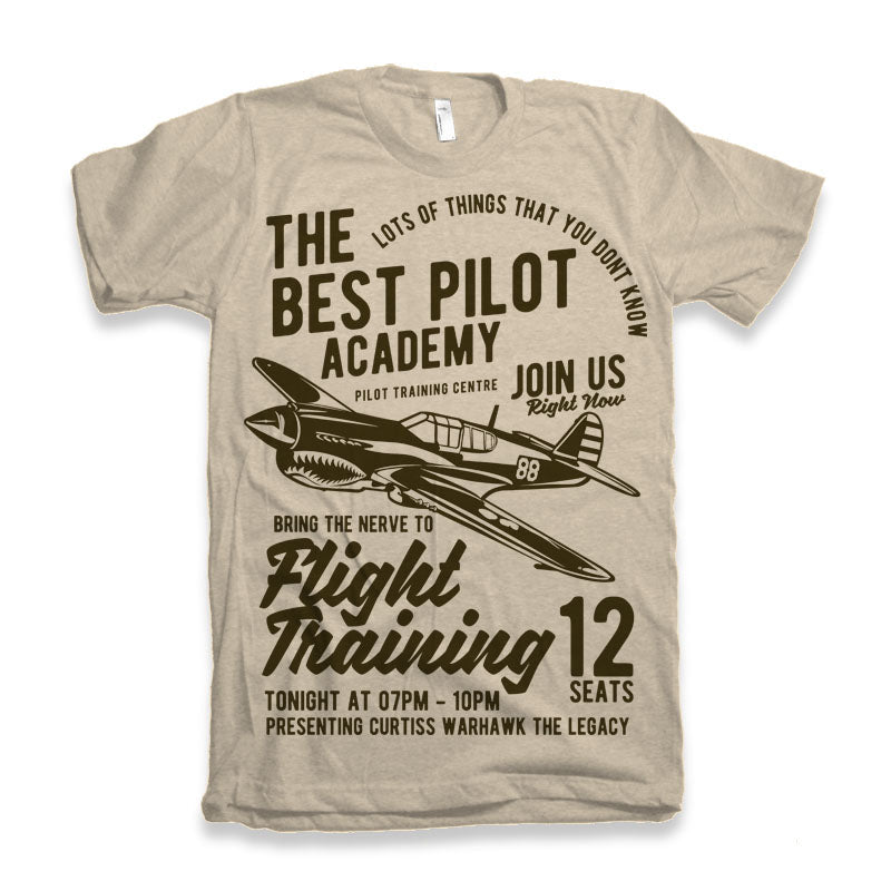 Flight Training Men's Bamboo Viscose/Organic Cotton Short Sleeve Graphic T-Shirt Spun Bamboo
