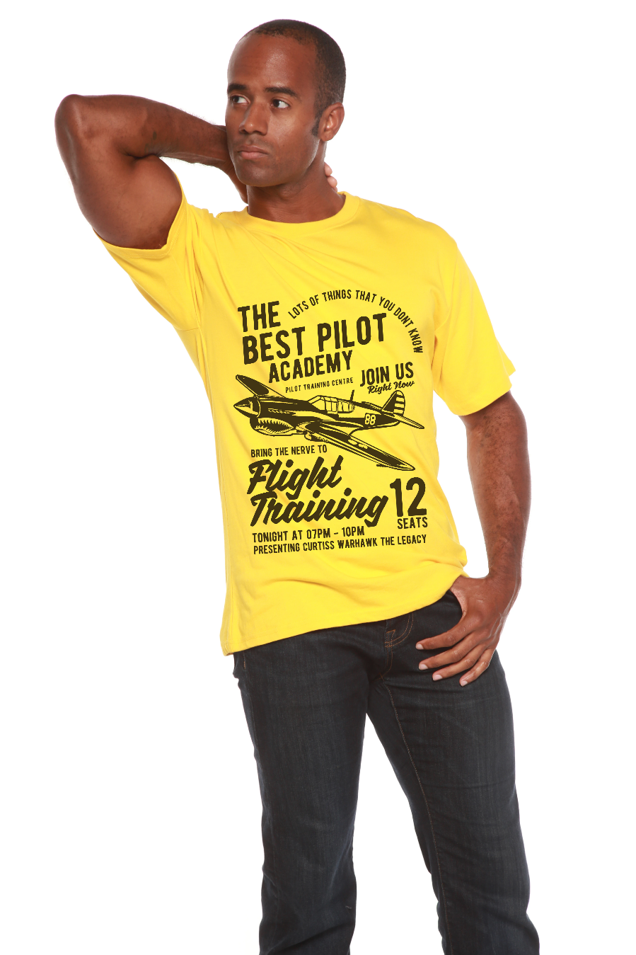Flight Training Men's Bamboo Viscose/Organic Cotton Short Sleeve Graphic T-Shirt Spun Bamboo