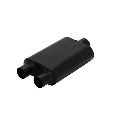 MUFFLER OVAL SS BLACK DUAL 2.5 Vinyasa Automotive