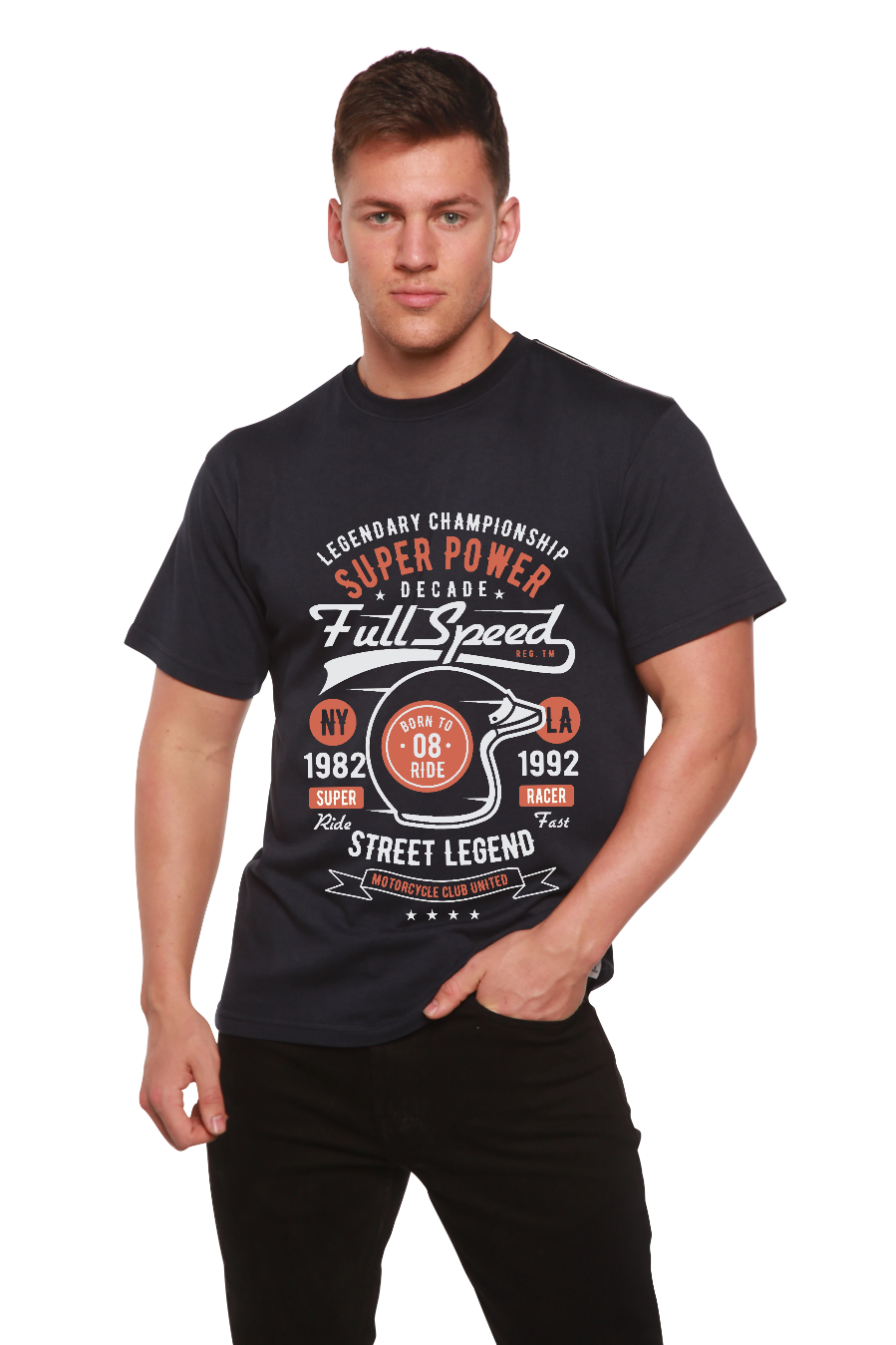 Full Speed Super Men's Bamboo Viscose/Organic Cotton Short Sleeve Graphic T-Shirt Spun Bamboo