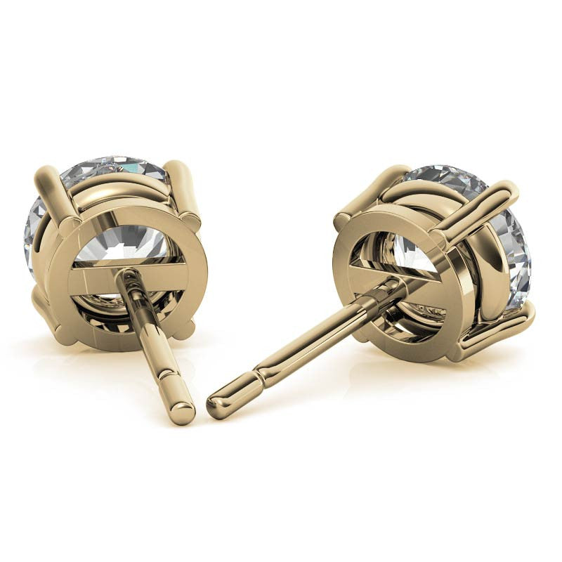 5.00 CTW AGI Certified Lab Grown Round Diamond Stud Earrings – G/VS in 14K White or Yellow Gold VossAgin