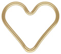 Heart Jump Ring for Permanent Jewelry, Gold-Filled