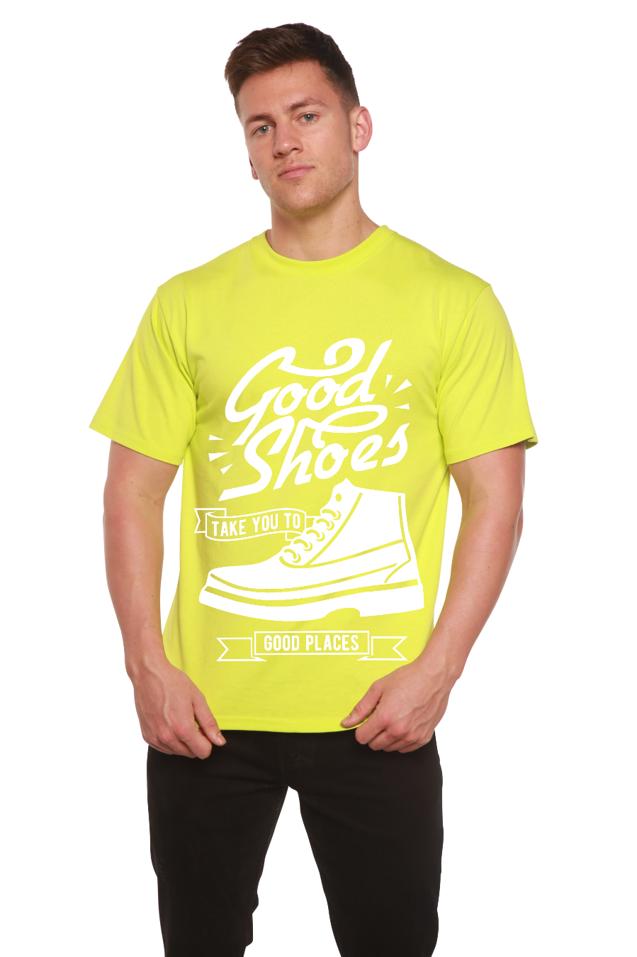Good Shoes Men's Bamboo Viscose/Organic Cotton Short Sleeve Graphic T-Shirt Spun Bamboo