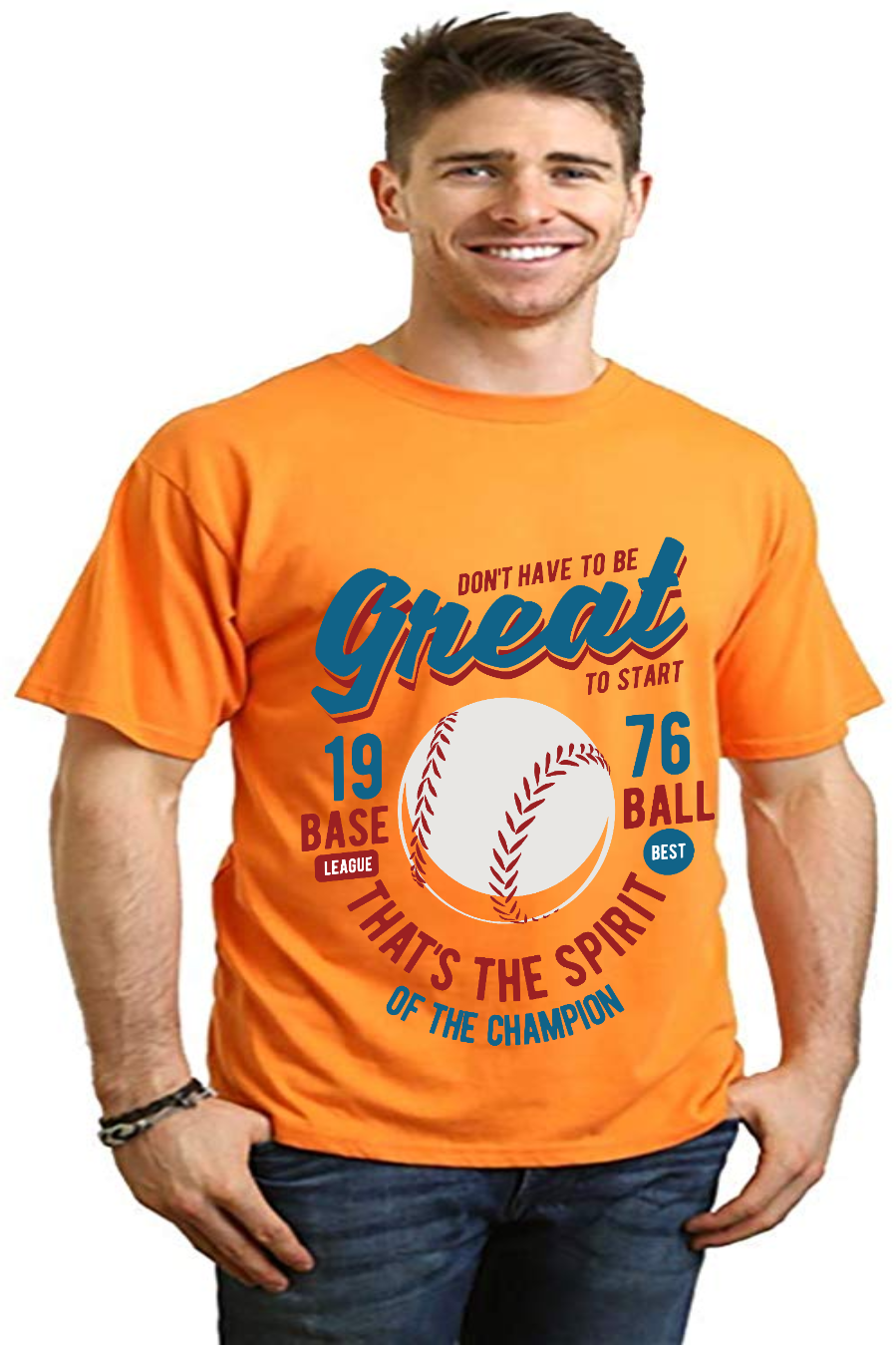 Great Baseball Men's Bamboo Viscose/Organic Cotton Short Sleeve Graphic T-Shirt Spun Bamboo