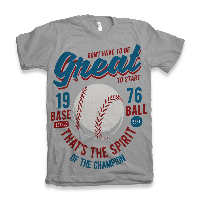 Great Baseball Men's Bamboo Viscose/Organic Cotton Short Sleeve Graphic T-Shirt Spun Bamboo