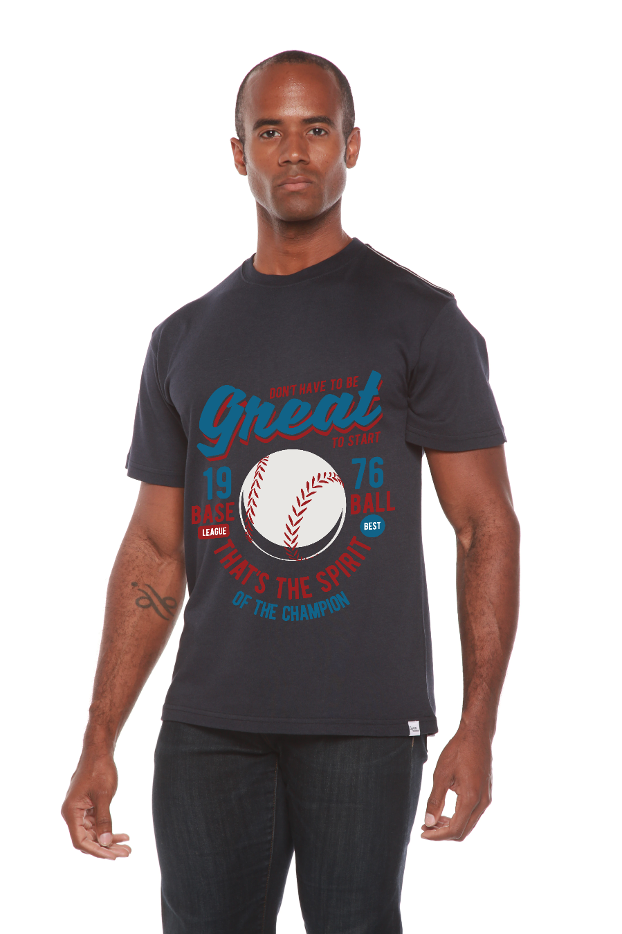 Great Baseball Men's Bamboo Viscose/Organic Cotton Short Sleeve Graphic T-Shirt Spun Bamboo