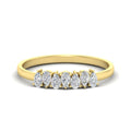 Half Carat 7 Stone Wedding Band Diamond Teardrop