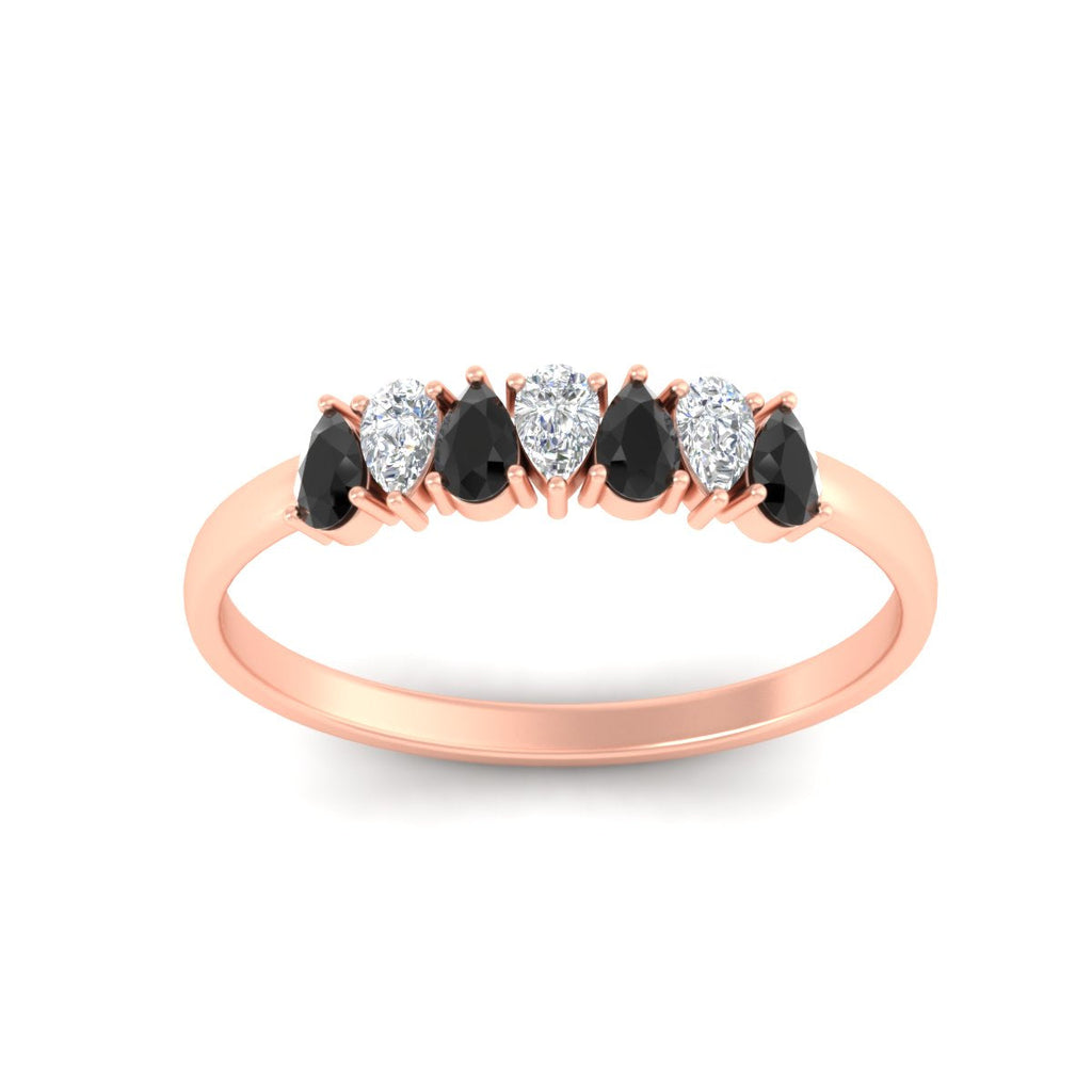 Half Carat 7 Stone Wedding Band Diamond Teardrop