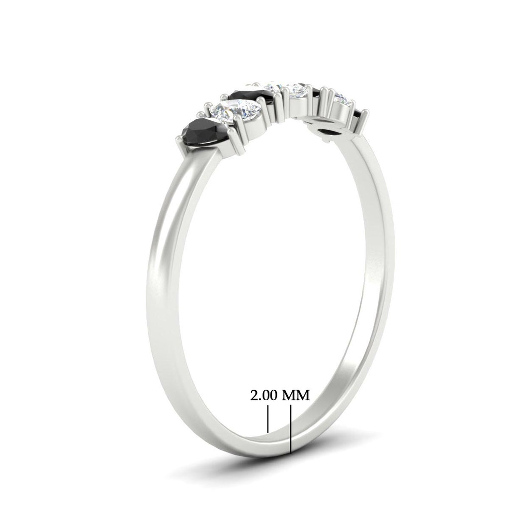 Half Carat 7 Stone Wedding Band Diamond Teardrop