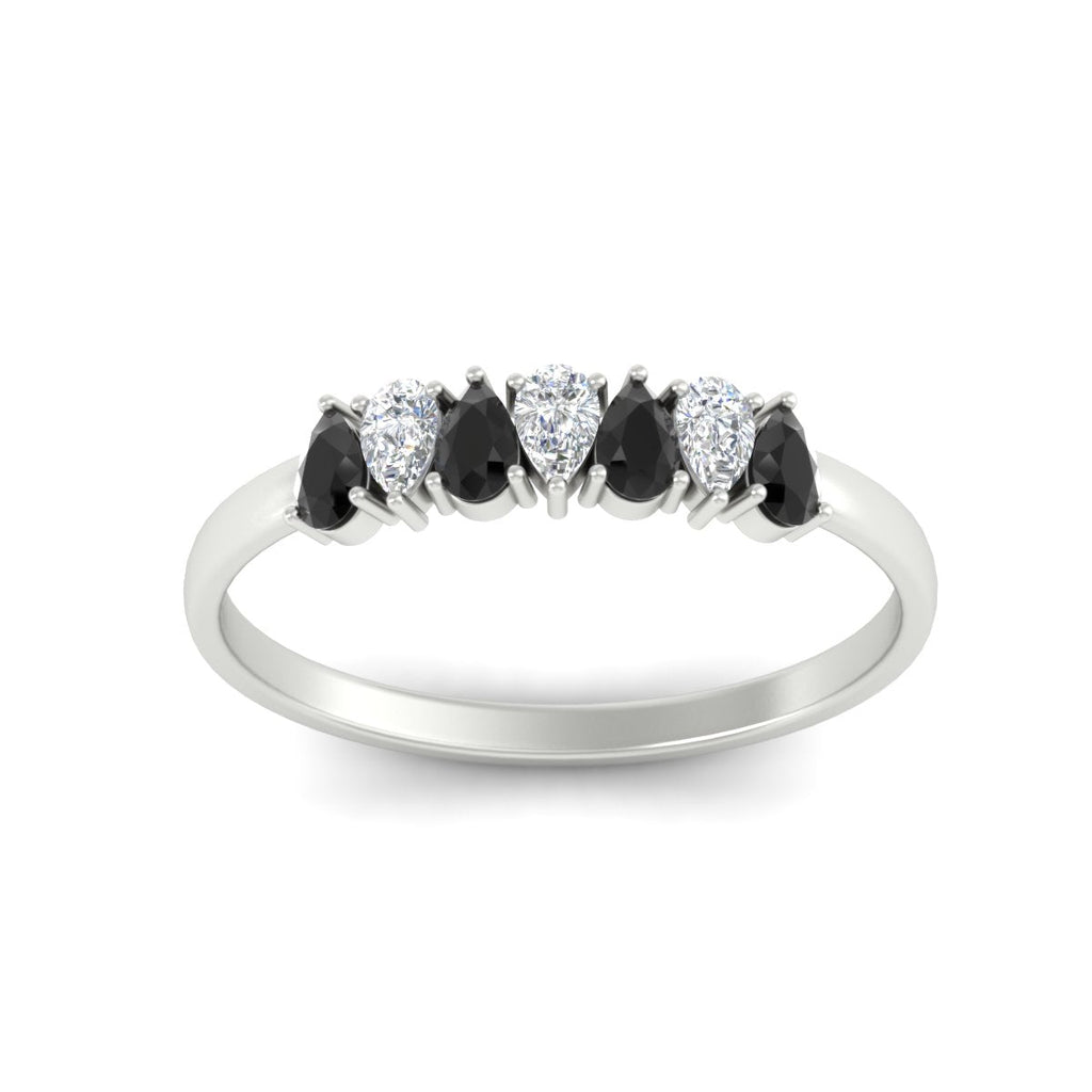 Half Carat 7 Stone Wedding Band Diamond Teardrop