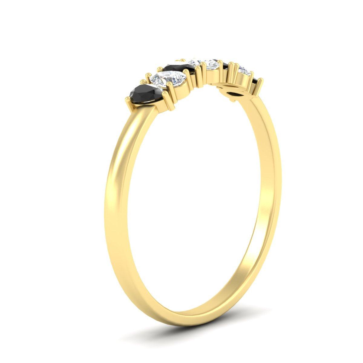 Half Carat 7 Stone Wedding Band Diamond Teardrop
