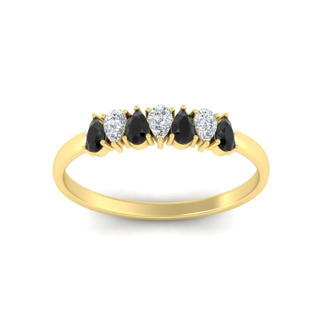 Half Carat 7 Stone Wedding Band Diamond Teardrop