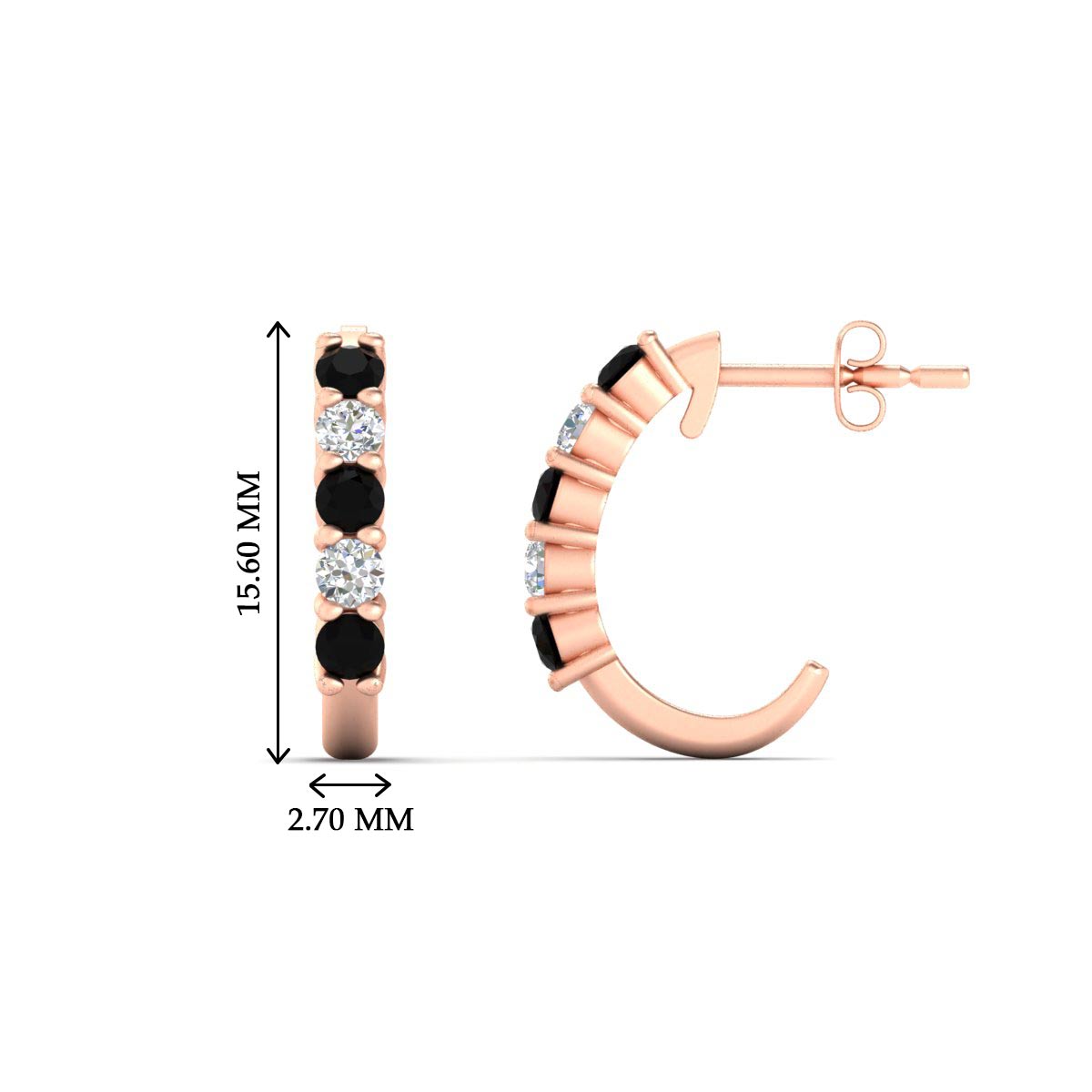 Half Huggie Hoop Earring