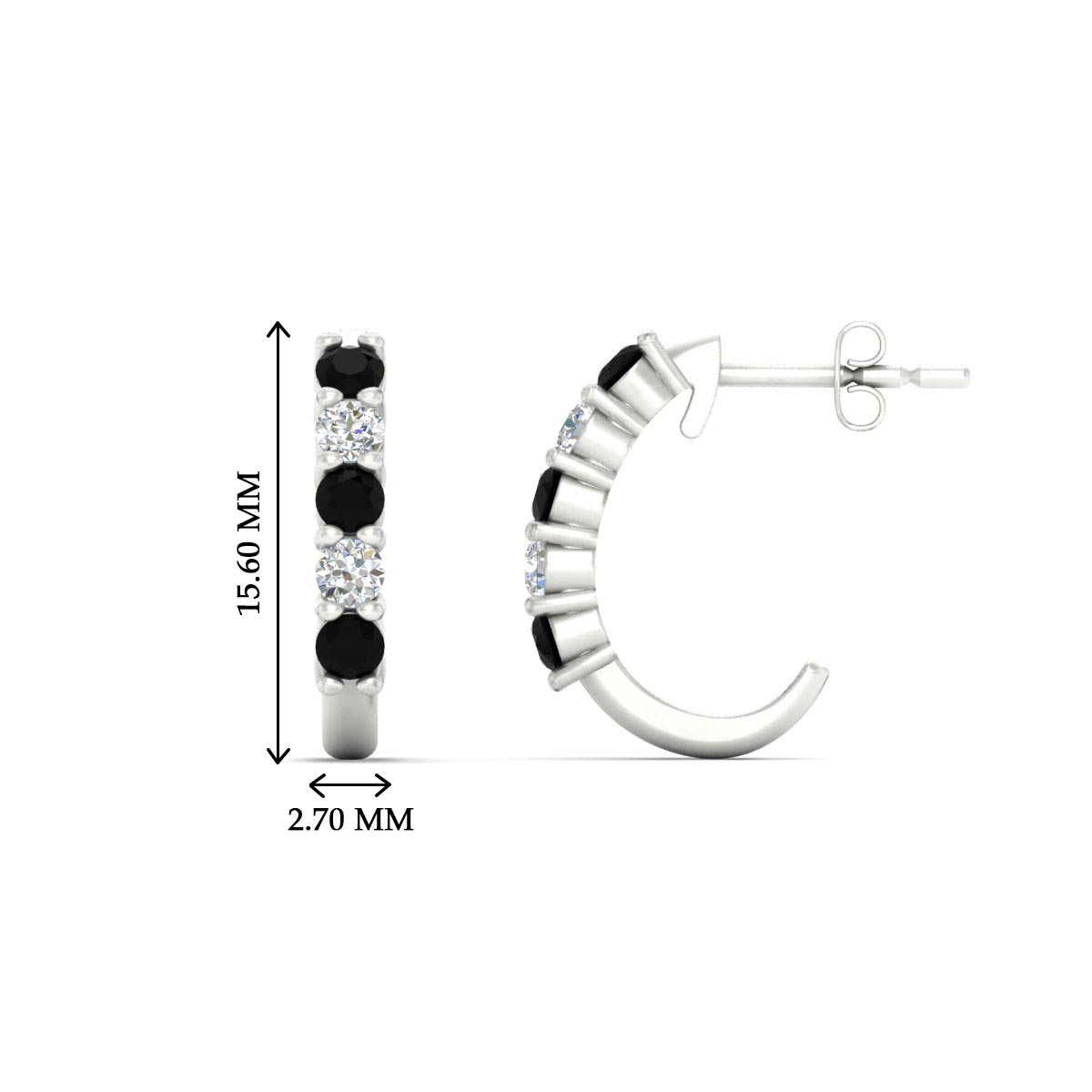 Half Huggie Hoop Earring