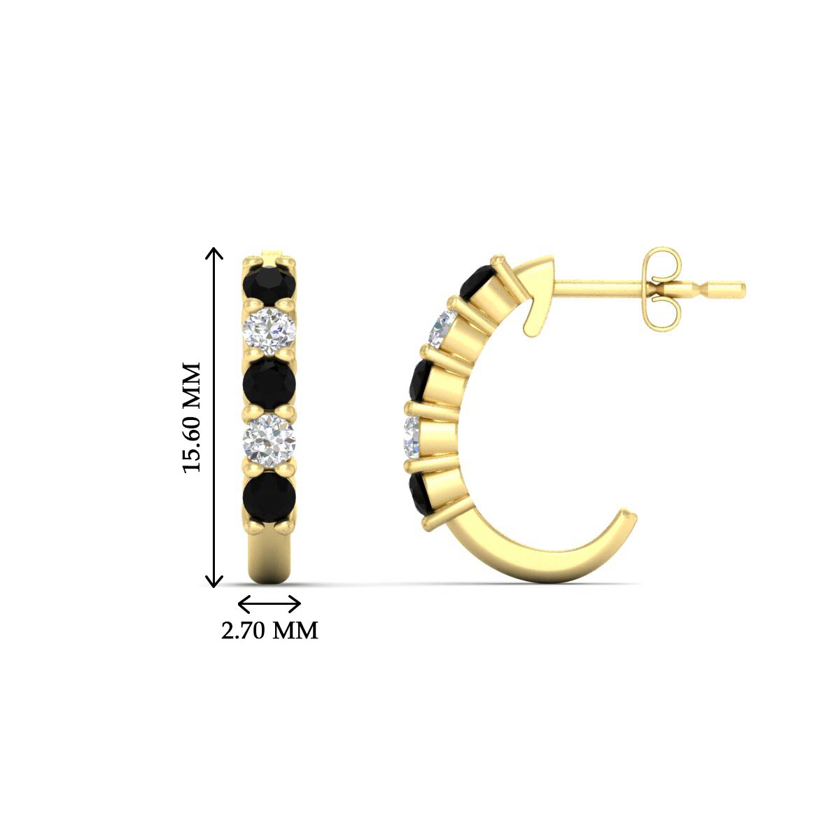 Half Huggie Hoop Earring