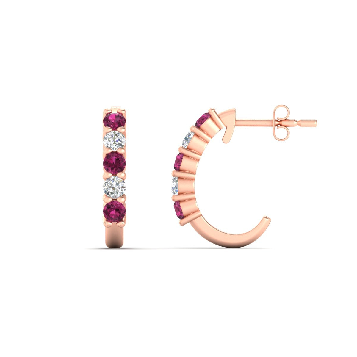 Half Huggie Hoop Earring