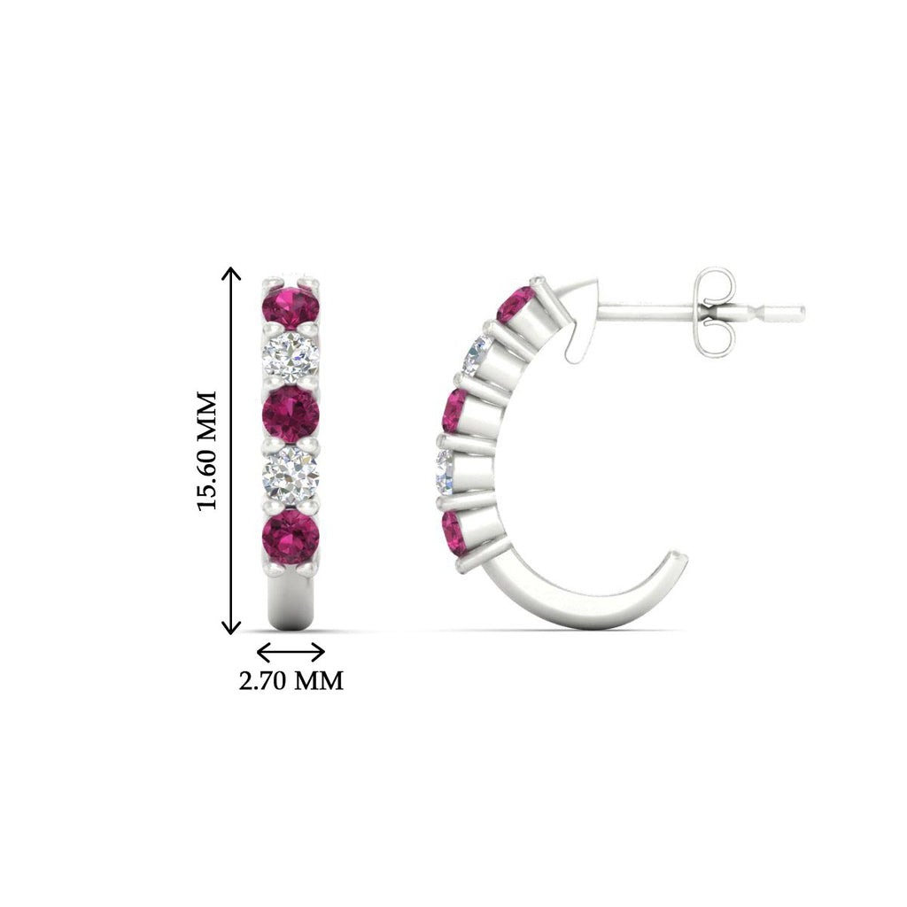 Half Huggie Hoop Earring