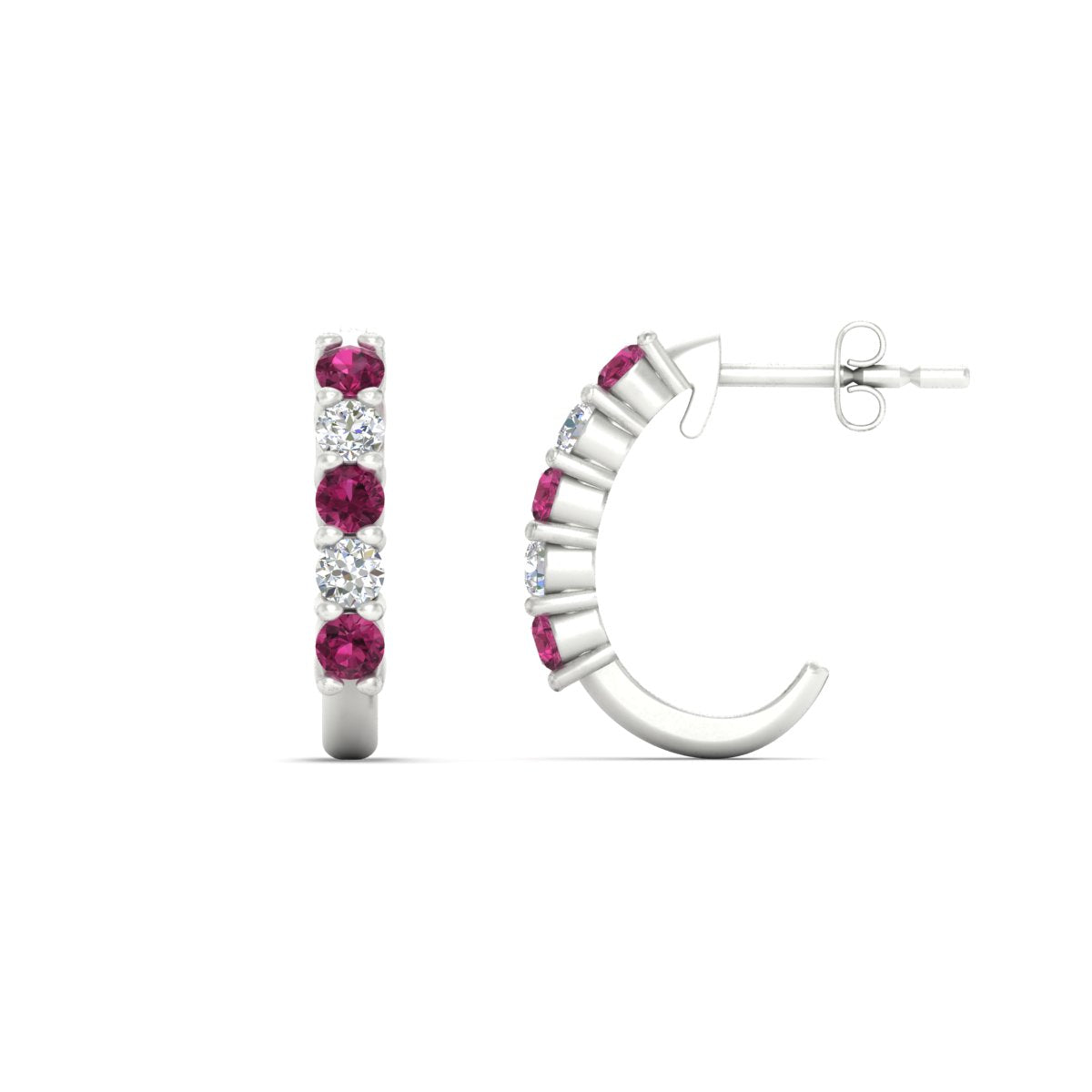 Half Huggie Hoop Earring
