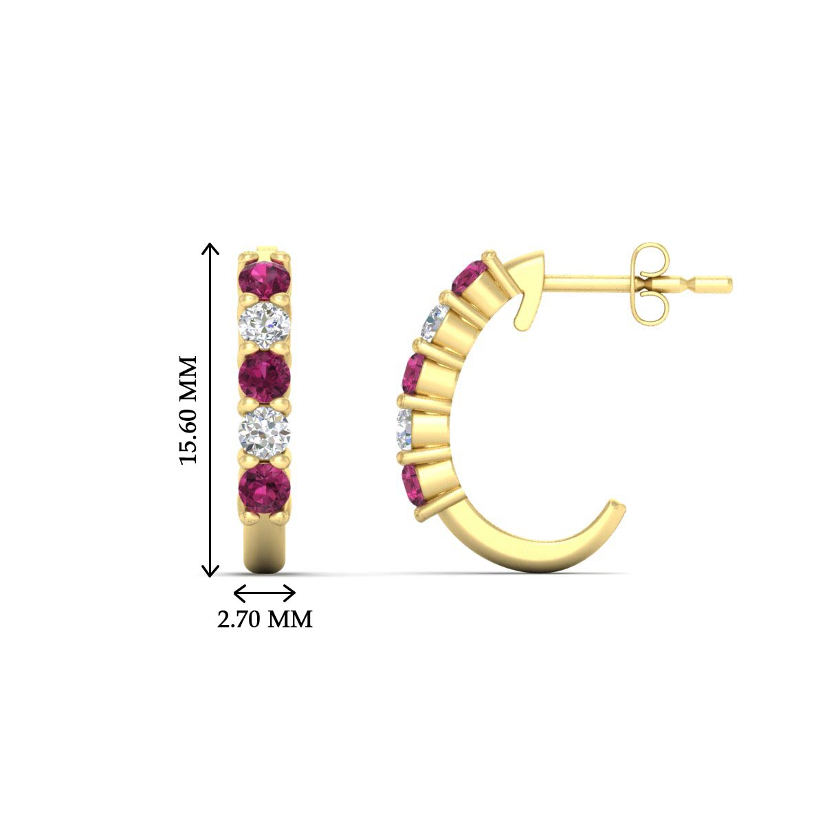 Half Huggie Hoop Earring