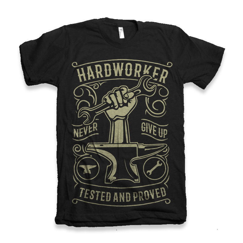 Hard Worker Men's Bamboo Viscose/Organic Cotton Short Sleeve Graphic T-Shirt Spun Bamboo