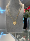 Gold Heart Pendant Necklace Cenia New York