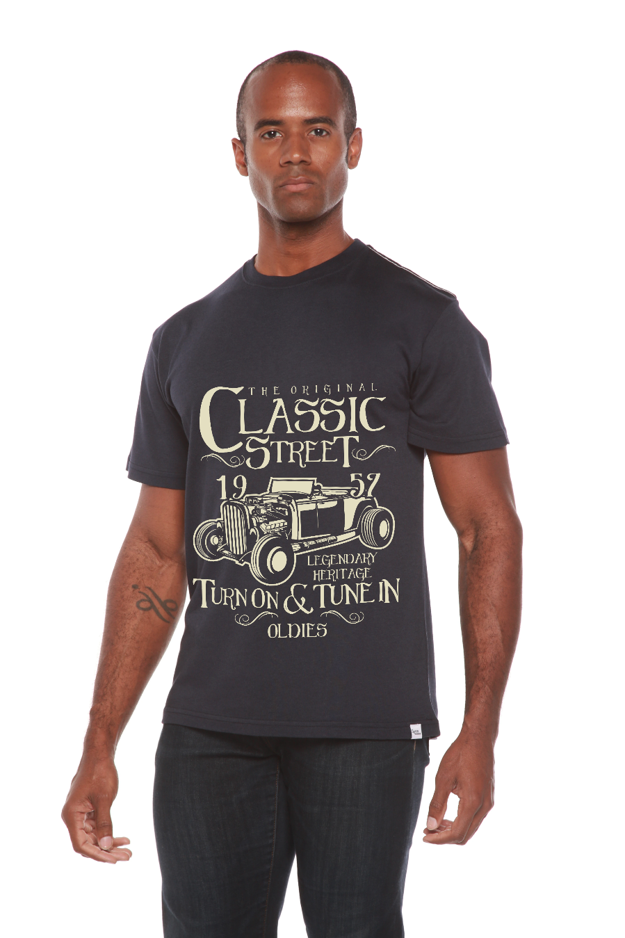 Hot Rod Classic Men's Bamboo Viscose/Organic Cotton Short Sleeve Graphic T-Shirt Spun Bamboo