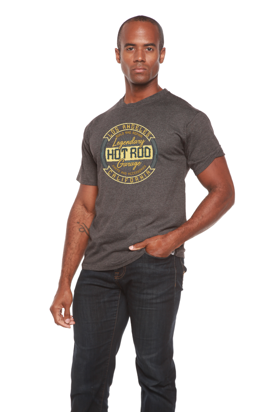 HOT ROO Men's Bamboo Viscose/Organic Cotton Short Sleeve Graphic T-Shirt Spun Bamboo