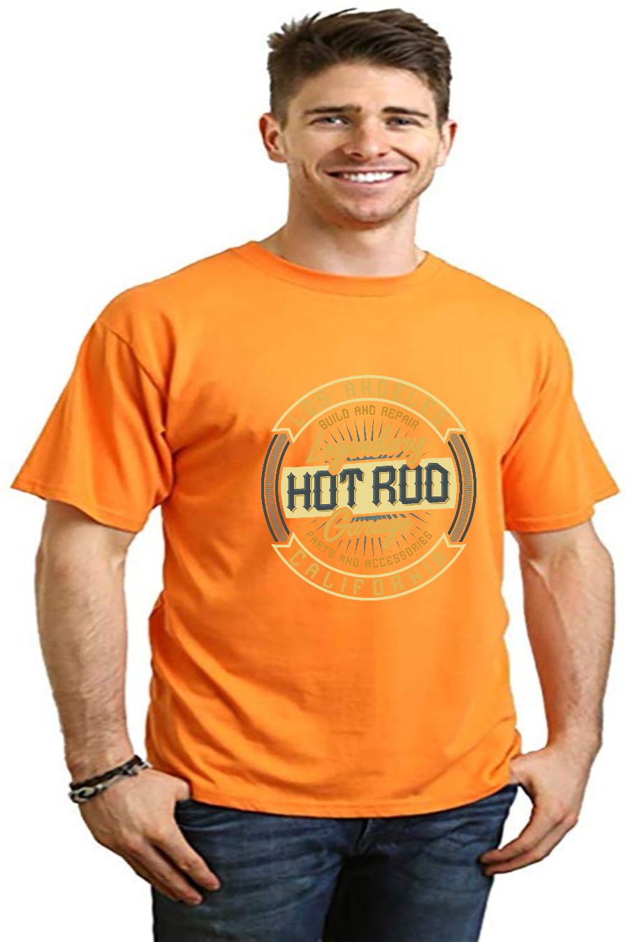 HOT ROO Men's Bamboo Viscose/Organic Cotton Short Sleeve Graphic T-Shirt Spun Bamboo