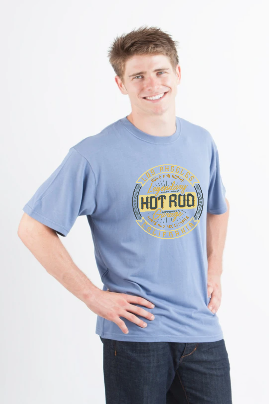 HOT ROO Men's Bamboo Viscose/Organic Cotton Short Sleeve Graphic T-Shirt Spun Bamboo