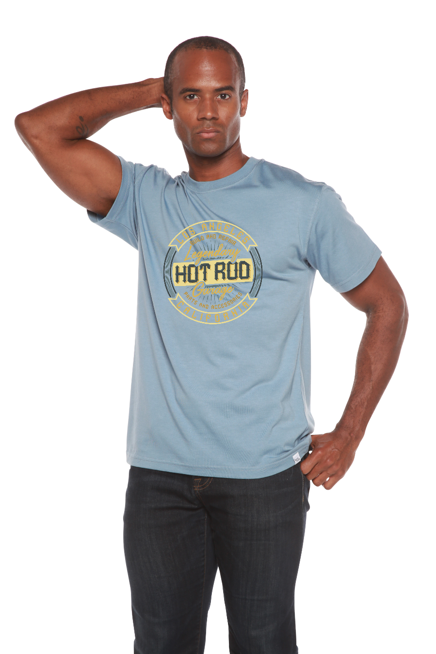 HOT ROO Men's Bamboo Viscose/Organic Cotton Short Sleeve Graphic T-Shirt Spun Bamboo