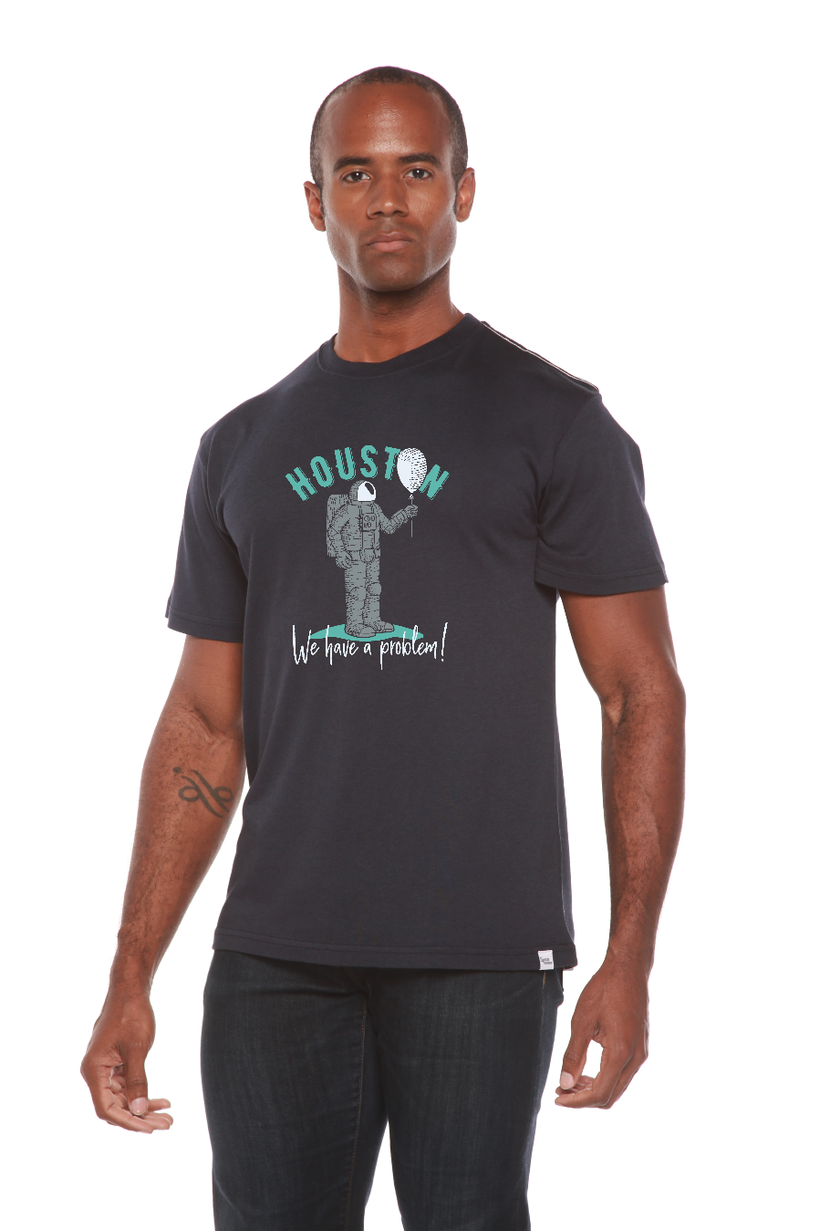 HOUSTON Men's Bamboo Viscose/Organic Cotton Short Sleeve Graphic T-Shirt Spun Bamboo