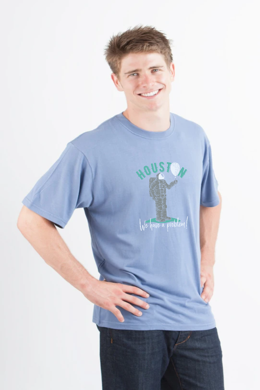 HOUSTON Men's Bamboo Viscose/Organic Cotton Short Sleeve Graphic T-Shirt Spun Bamboo