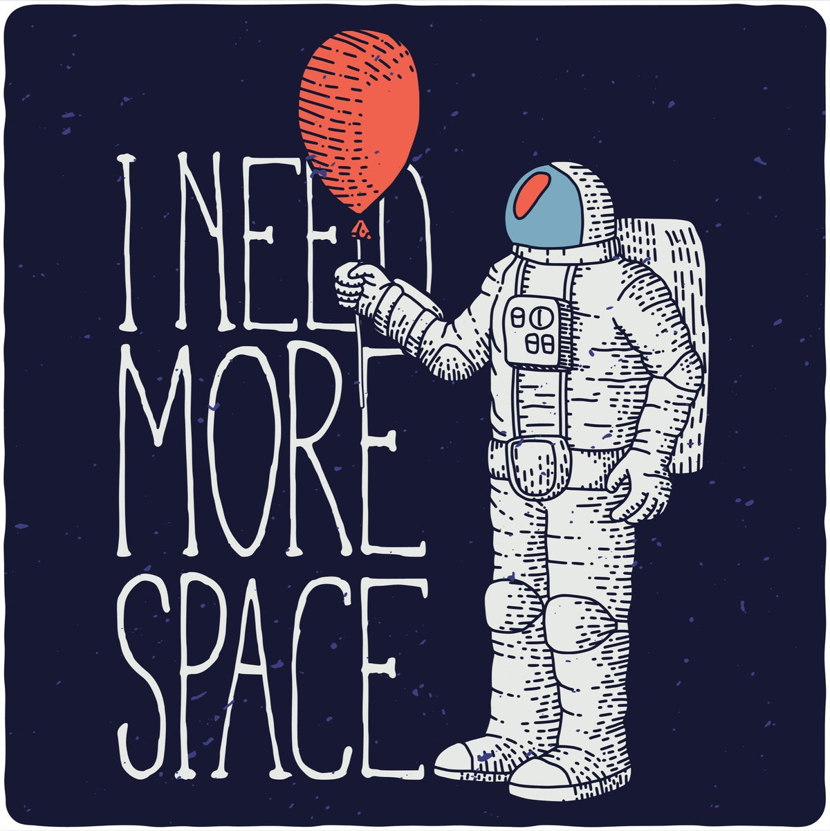 I need more space Men's Bamboo Viscose/Organic Cotton Short Sleeve Graphic T-Shirt Spun Bamboo