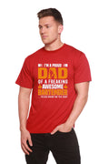 I'm a Proud Dad Men's Bamboo Viscose/Organic Cotton Short Sleeve Graphic T-Shirt Spun Bamboo