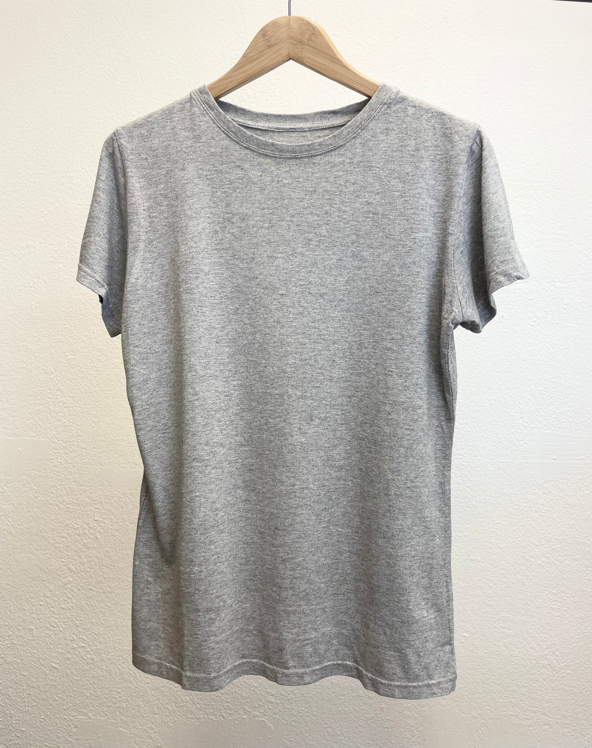 Spun Bamboo Women's Bamboo/Cotton Short Sleeve Crew Neck T-Shirt - Heather Grey Spun Bamboo