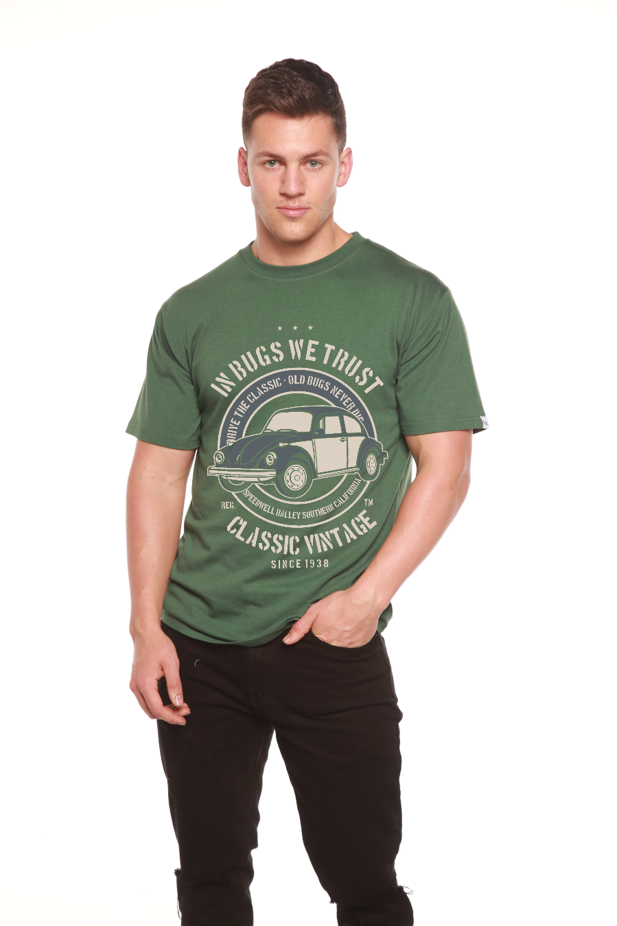 In Bugs We Men's Bamboo Viscose/Organic Cotton Short Sleeve Graphic T-Shirt Spun Bamboo