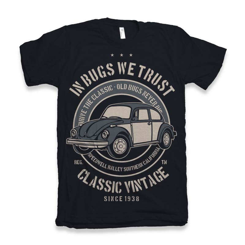 In Bugs We Men's Bamboo Viscose/Organic Cotton Short Sleeve Graphic T-Shirt Spun Bamboo