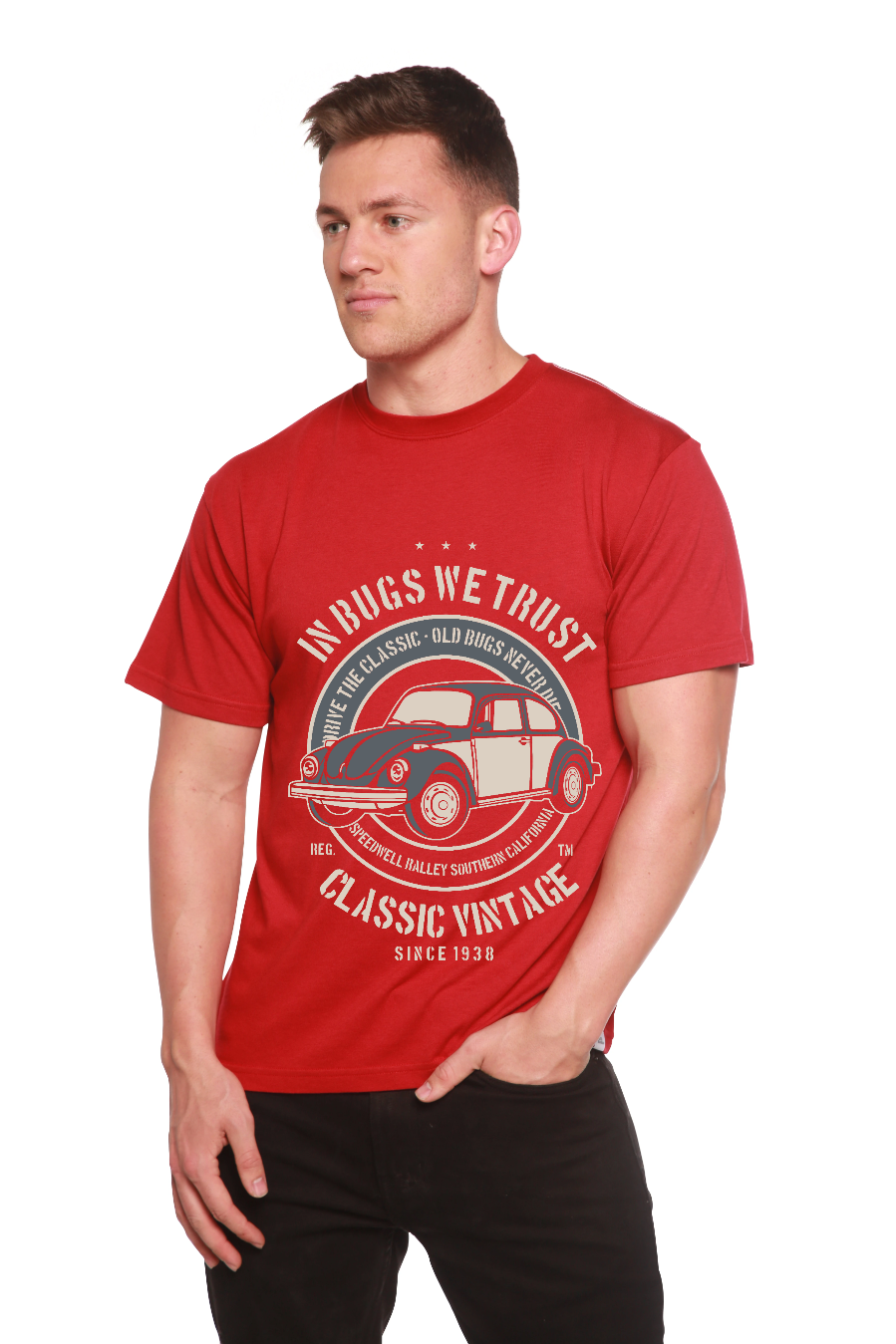 In Bugs We Men's Bamboo Viscose/Organic Cotton Short Sleeve Graphic T-Shirt Spun Bamboo