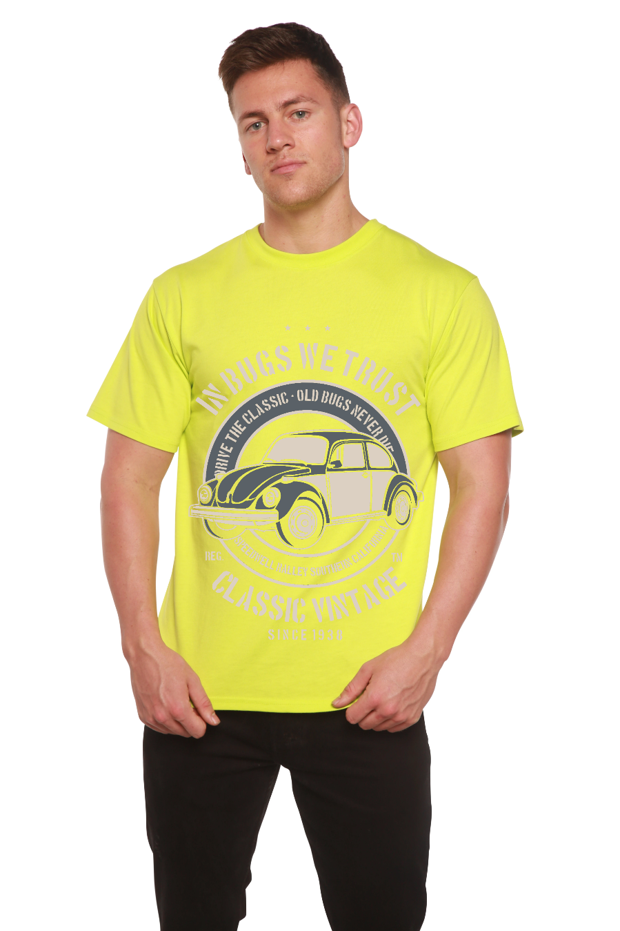In Bugs We Men's Bamboo Viscose/Organic Cotton Short Sleeve Graphic T-Shirt Spun Bamboo