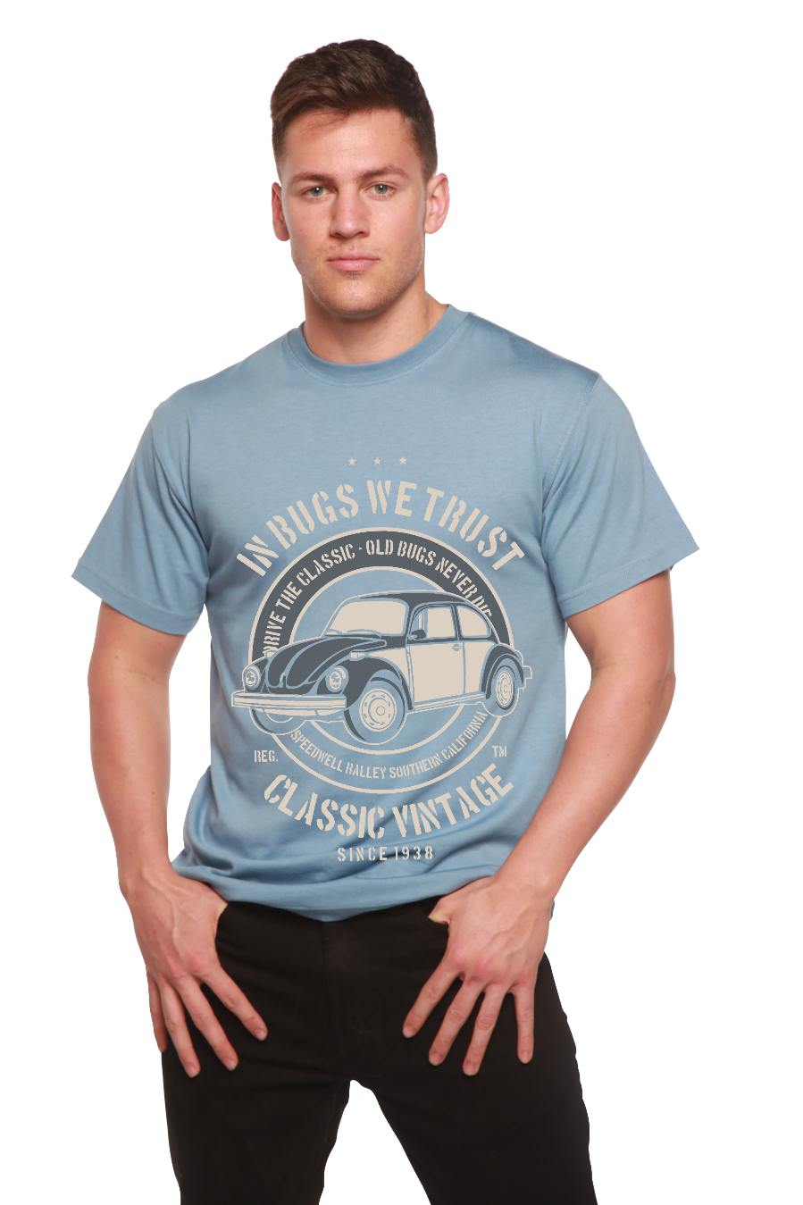 In Bugs We Men's Bamboo Viscose/Organic Cotton Short Sleeve Graphic T-Shirt Spun Bamboo