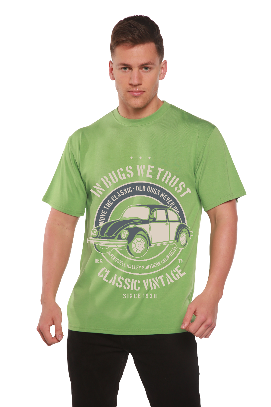 In Bugs We Men's Bamboo Viscose/Organic Cotton Short Sleeve Graphic T-Shirt Spun Bamboo